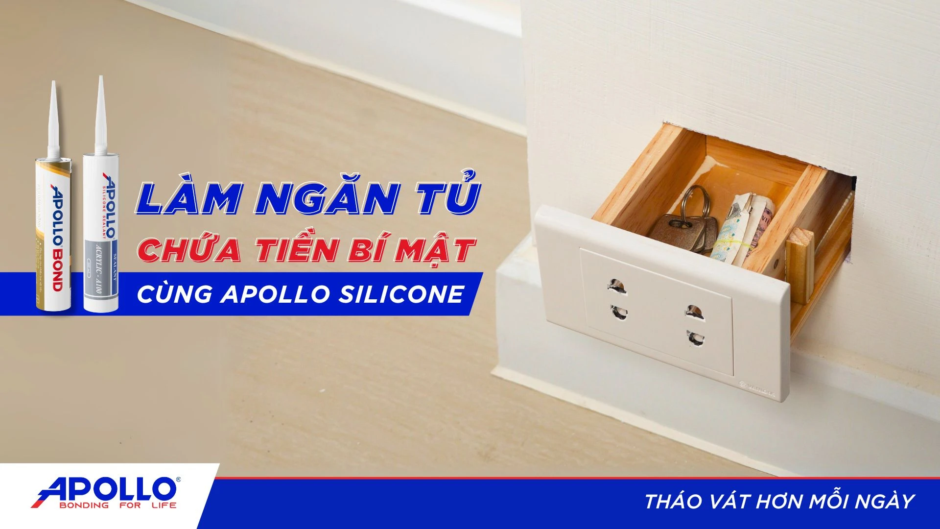 Cách làm NGĂN KÉO BÍ MẬT trong nhà không ai phát hiện với Apollo Silicone | Tháo vát hơn mỗi ngày